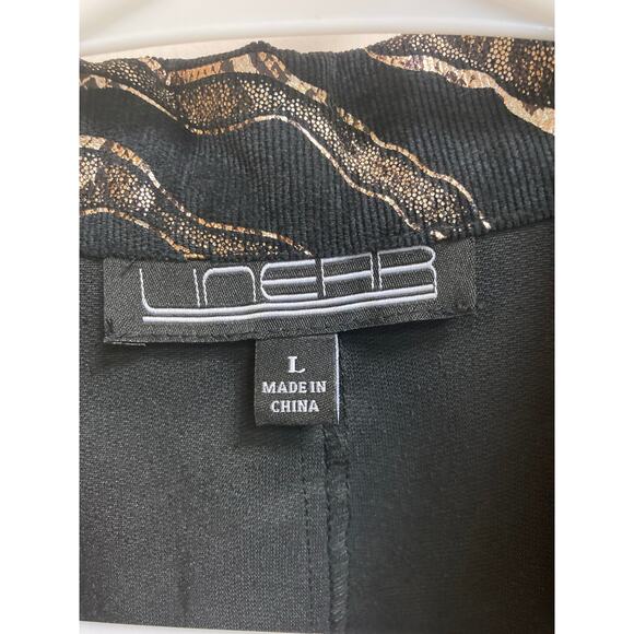 Corduroy Poly Spandex Jacket by Linear‎ Metallic Zebra Print Size L - Picture 3 of 6
